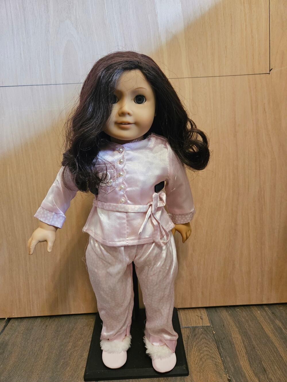 American Girl Ruthie Smithens Pink Pajamas PJ Set Slippers Pleasant Company